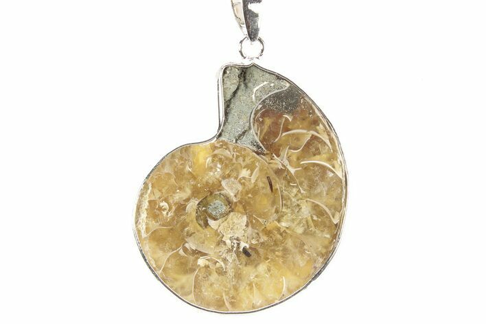 Fossil Ammonite Pendant - Million Years Old #252564